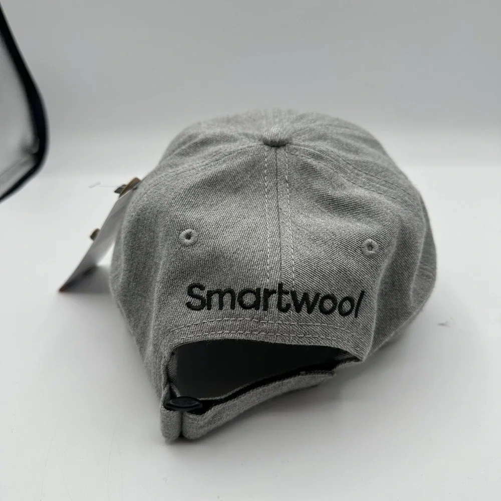 Smartwool Logo Ball Cap Hat Grey Strapback Adjustable‎ OSFM Baseball NWT